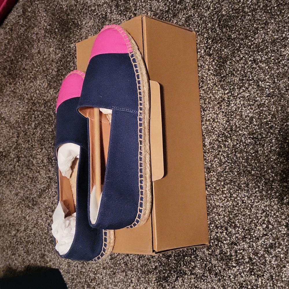 New In Box J. Crew Colorblock Cap Toe Slip On Espadrilles - Picture 2 of 5